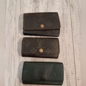 Louis Vuitton Lot Of 3  Key Holders / Bundle